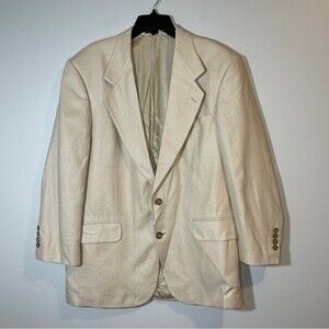 100% Silk Oscar de la Renta Sand/Cream Sport coat 41R